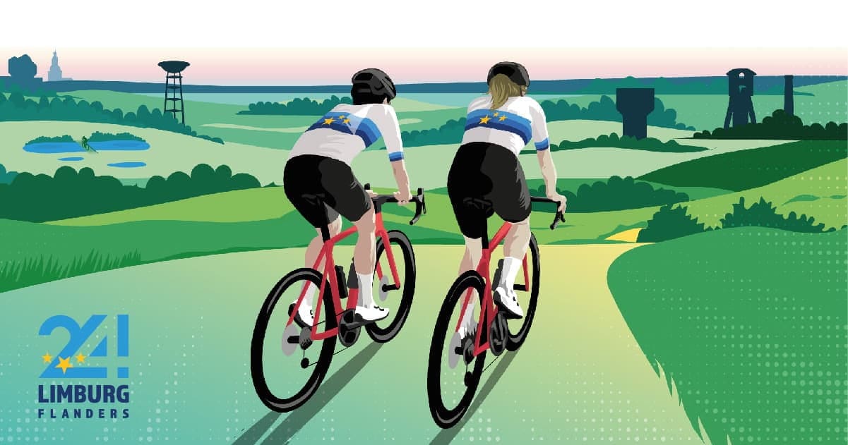 Illustratie EK Cycle met twee fietsers