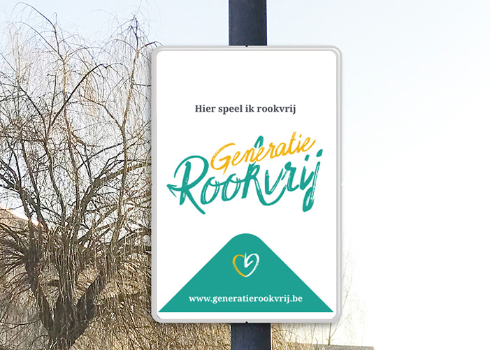 Bord met opschrift Generatie Rookvrij
