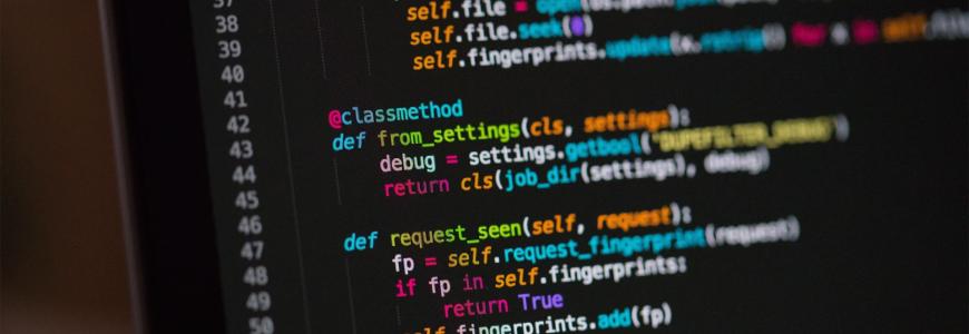 Computerscherm met code